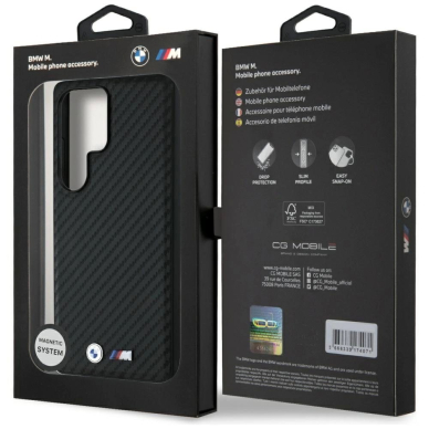 BMW Odinis Carbon MagSafe Dėklas skirtas Samsung Galaxy S25 Ultra - Juodas 7