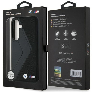BMW Odinis Oversized Stripes MagSafe Dėklas skirtas Samsung Galaxy S25 - Juodas 7