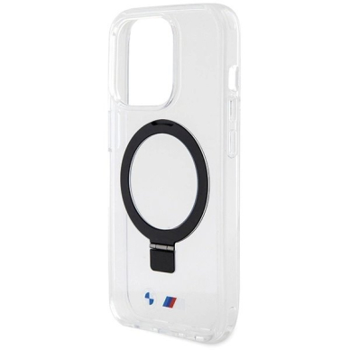 BMW Ring Stand M Collection MagSafe Dėklas skirtas iPhone 15 Pro - Permatomas 5