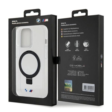 BMW Ring Stand M Collection MagSafe Dėklas skirtas iPhone 15 Pro - Permatomas 7