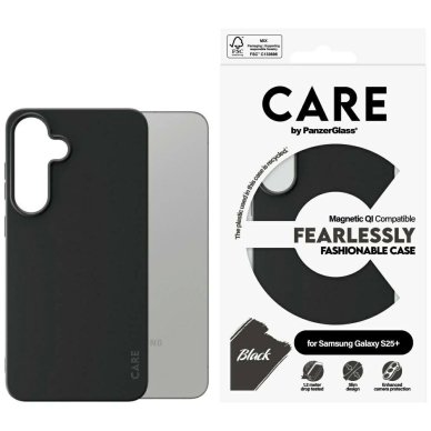 CARE by PanzerGlass Fashion QI Dėklas skirtas Samsung Galaxy S25+ - Juodas