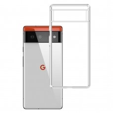 Google Pixel 6 5G Dėklas 3MK Clear Case 1,2mm Skaidrus