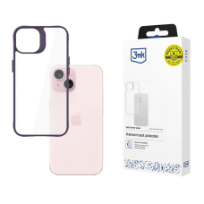 Dėklas 3mk Satin Armor Case+ Purple Apple iPhone 15 - Permatomas