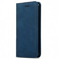 Dėklas Business Style Samsung S21 FE tamsiai mėlynas