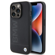 Dėklas BWM Leather Hot Stamp  iPhone 15 Pro Max - Juodas