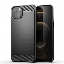 Iphone 13 Mini Dėklas Carbon Case Flexible  juodas