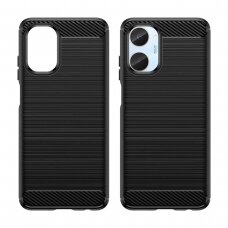 Dėklas Carbon Case flexible Realme 10 Juodas