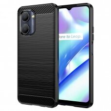 Dėklas Carbon Case for Realme C33 Juodas