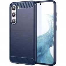 Dėklas Carbon Case Samsung Galaxy S23 mėlynas