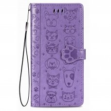 Dėklas Cat-Dog Samsung A155 A15 4G violetinis