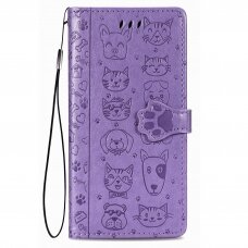 Dėklas Cat-Dog Samsung A52/ A52s purpurinis