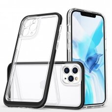 Iphone 11 Pro Max Dėklas Clear 3in1 juodas