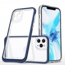 Iphone 11 Pro Max Dėklas Clear 3in1 mėlynas