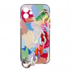 Akcija! Dėklas Color Chain Case gel flexible elastic iPhone 12 multicolour
