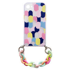 Akcija! Iphone 7 Plus/ Iphone 8 Plus Dėklas Color Chain Case gel flexible elastic multicolour