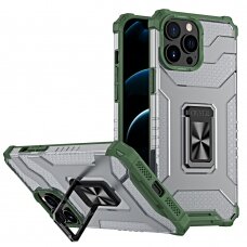 Iphone 11 Pro Max Dėklas Crystal Ring Case žalias