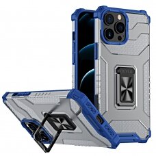 Iphone 11 Pro Dėklas Crystal Ring Case Kickstand Tough Rugged Mėlynas