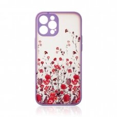 Iphone 12 Pro Max Dėklas Design Case for Gėlėtas, purpurinis
