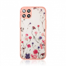 Akcija! Samsung Galaxt A12 Dėklas Design Case for 5G Gėlėtas, rožinis