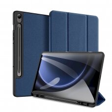 Dėklas Dux Ducis Domo eco-leather skirta Samsung Tab S9 FE+ - Mėlynas