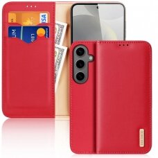 Dėklas Dux Ducis Hivo case with flap and RFID blocker for Samsung Galaxy S24+ - Raudonas