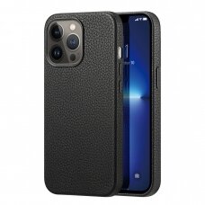 Iphone 13 Pro Dėklas Dux Ducis Roma leather case for  Juodas