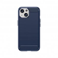 Dėklas Flexible carbon pattern iPhone 15 - Mėlynas