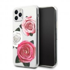 Iphone 11 Pro Dėklas Guess Flower Desire GUHCN58ROSTRT Permatomas