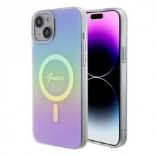 Dėklas Guess GUHMP15MHITSU iPhone 15 Plus 6.7" Violetinis hardcase IML Iridescent MagSafe
