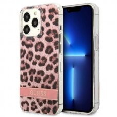 Iphone 13 Pro Dėklas Guess Leopard GUHCP13LHSLEOP  Rožinis