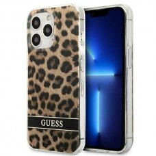 Iphone 13 Pro Dėklas Guess Leopard GUHCP13LHSLEOW  Rudas
