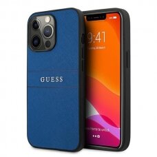 Iphone 13 Pro Dėklas Guess Saffiano Strap GUHCP13LPSASBBL  Mėlynas