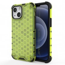 Iphone 13 Mini Dėklas Honeycomb Case armor cover with TPU  Žalias