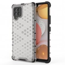 Dėklas Honeycomb Case armor cover with TPU Samsung Galaxy A42 5G permatomas