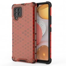 Samsung Galaxy A42 Dėklas Honeycomb Case armor cover with TPU raudonas