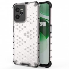 Dėklas Honeycomb case armored Realme C35 Permatomas