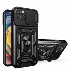 Iphone 14 Dėklas Hybrid Armor Camshield  Juodas