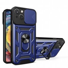 Dėklas Hybrid Armor Camshield iPhone 15 Plus - Mėlynas