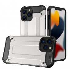 Iphone 13 Pro Dėklas Hybrid Armor  Sidabrinis