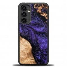 Dėklas iš Medžio ir Resino skirta Samsung Galaxy A54 5G Bewood Unique violetinis - Purple Juodas