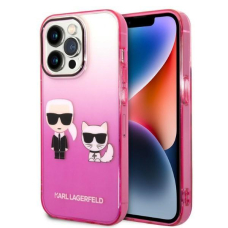 Dėklas Karl Lagerfeld Karl&Choupette KLHCP14XTGKCP iPhone 14 Pro Max Rožinis