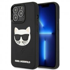 Iphone 13 Pro Dėklas Karl Lagerfeld KLHCP13LCH3DBK 13 Pro / 13 6,1" Juodas 3D Rubber Choupette