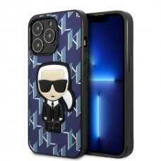 Iphone 13 Pro Dėklas Karl Lagerfeld Monogram Ikonik Patch KLHCP13LPMNIKBL  / 13 Mėlynas