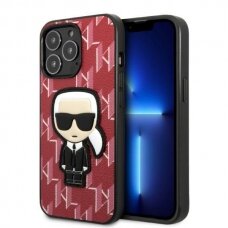 Iphone 13 Pro Dėklas Karl Lagerfeld Monogram Ikonik Patch KLHCP13LPMNIKPI  / 13 Raudonas