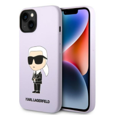 Dėklas Karl Lagerfeld Silicone Ikonik KLHCP14MSNIKBCU iPhone 14 Plus Purpurinis