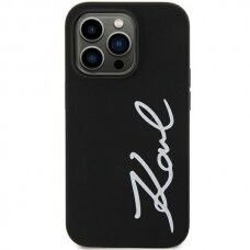 Dėklas Karl Lagerfeld Silicone Signature KLHCN61SKSVGK iPhone 11 / Xr Juodas