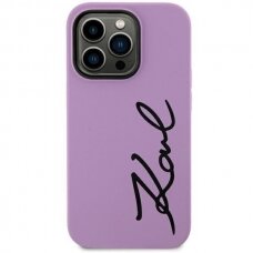 Dėklas Karl Lagerfeld Silicone Signature KLHCN61SKSVGU iPhone 11 / Xr Purpurinis