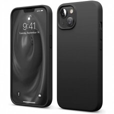Dėklas Liquid Silicone 1.5mm iPhone 13 juodas