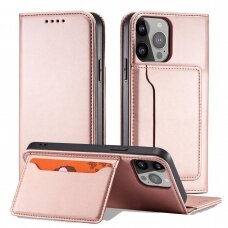 Iphone 13 Dėklas Magnet Card Case for  Rožinis