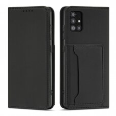 Samsung Galaxt A12 Dėklas Magnet Card Case 5G Juodas